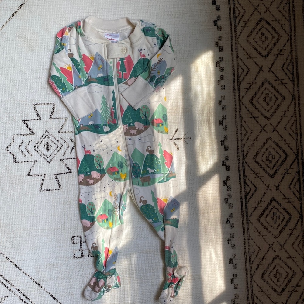 Farm print organic cotton pajamas